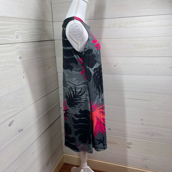 Crystal Boutique Tropical Botanical Print Dress S FREE SHIP - Picture 5 of 5